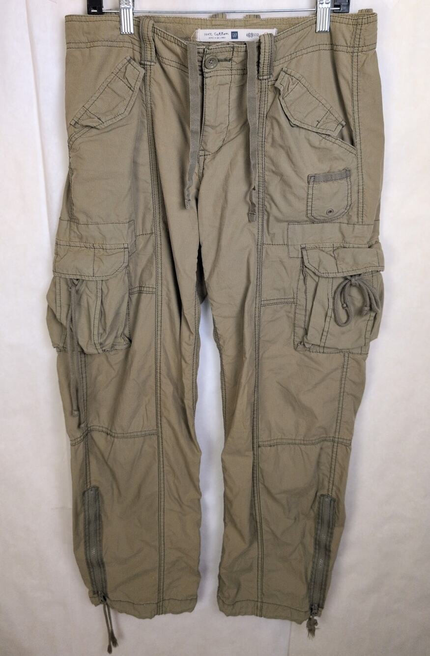 Gap tan cargo pants Size 8 womens Utility Granola Gorpcore Outdoors Streetwear